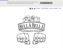 Tablet Screenshot of bellabellagourmet.com